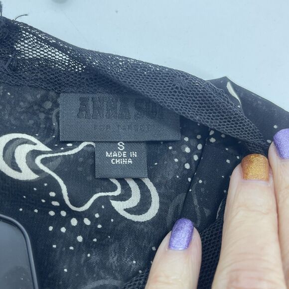 ANNA SUI for Target  Romantic Baby Doll Ruffles Mesh Tie Sleeveless top … - Picture 8 of 8